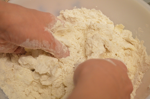 Rub the flour and fat together