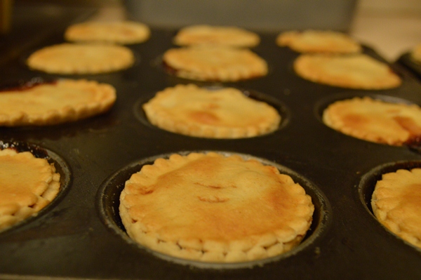 Bake the pies for 30 mins
