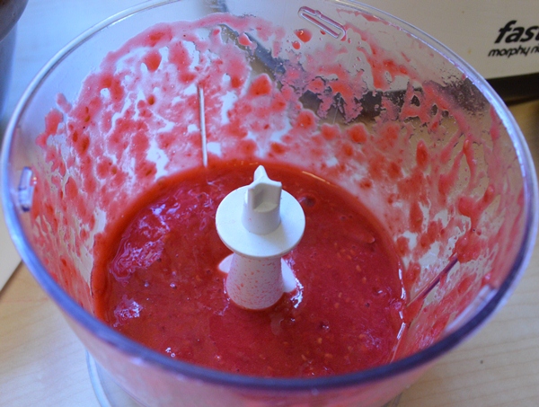 Blend the raspberries