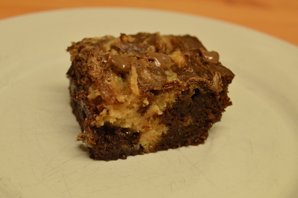 Peanut butter and banana brownie