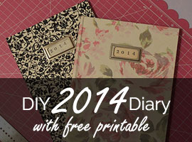 DIY Bookbinding 2014 Diary with Free Printable
