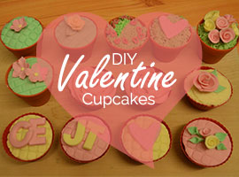 DIY Valentine Decorated Cupcakes