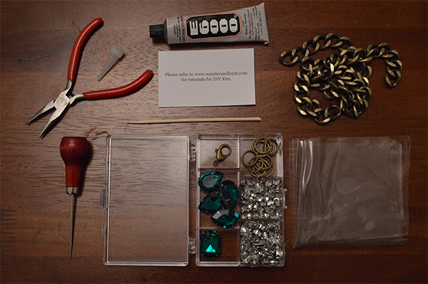 Wander and Hunt DIY Statement Gem Necklace Kit