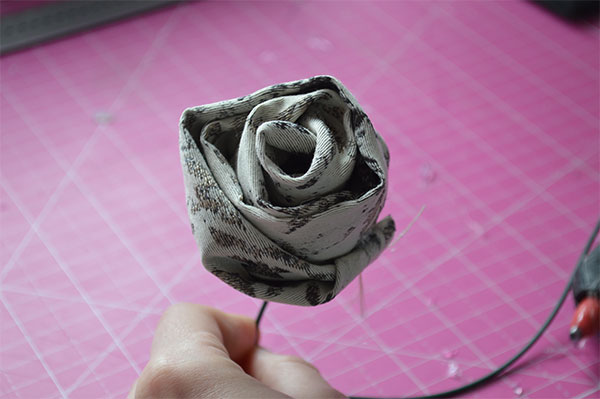 DIY Rolled Fabric Rose