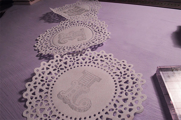 Things to do with doilies - welcome home bunting