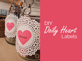DIY Doily Heart Labels