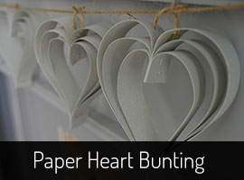 DIY Heart Bunting from Paper
