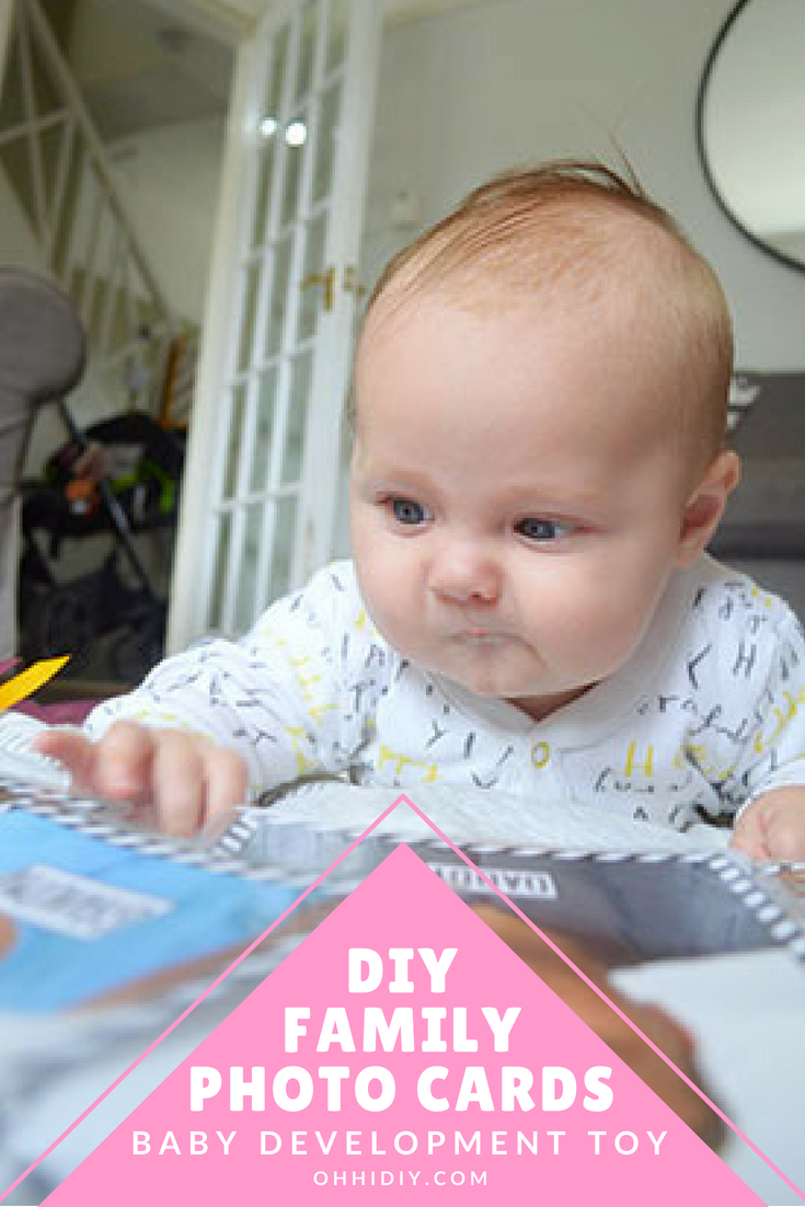 DIY Family Photo Cards - Baby Development and Learning Activity