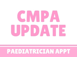 CMPA Food Intolerance Paediatrician Appointment